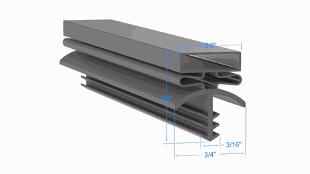 016546 by Strivide, Magnetic Gasket 35 5/8 x 77 1/2 Compatible with Bally 016546