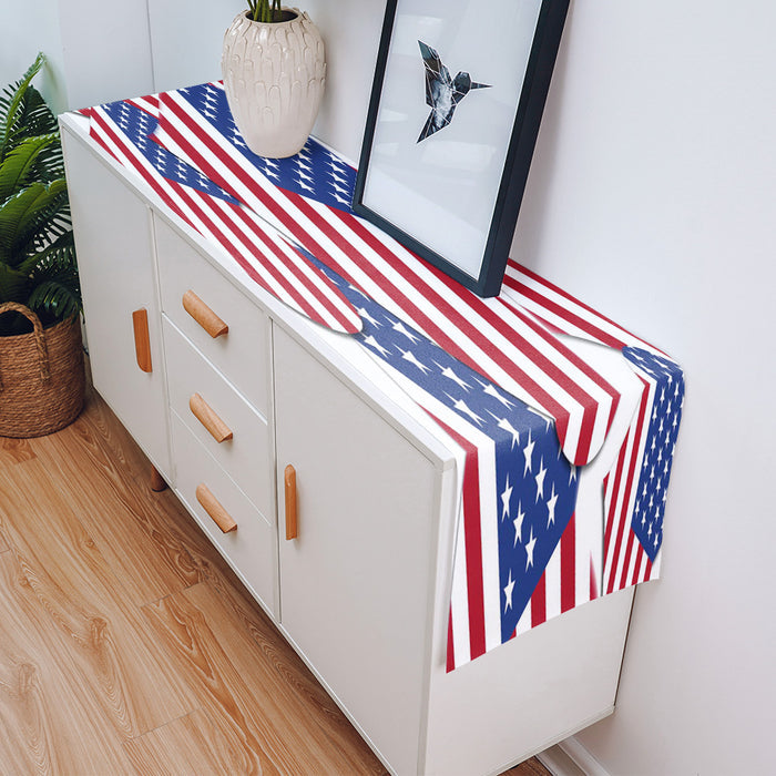 American flag of love Table Runner Place Mats - LeobonZone