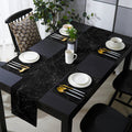 Black Marble crack texture Table Flag And Table Mat Suit - LeobonZone