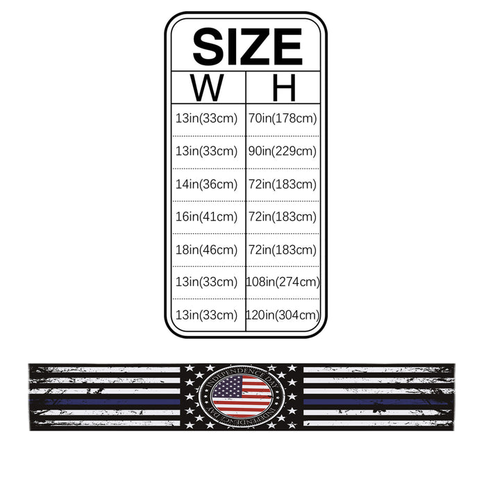 Black Retro Independence Day Flag Table Runner Place Mats - LeobonZone