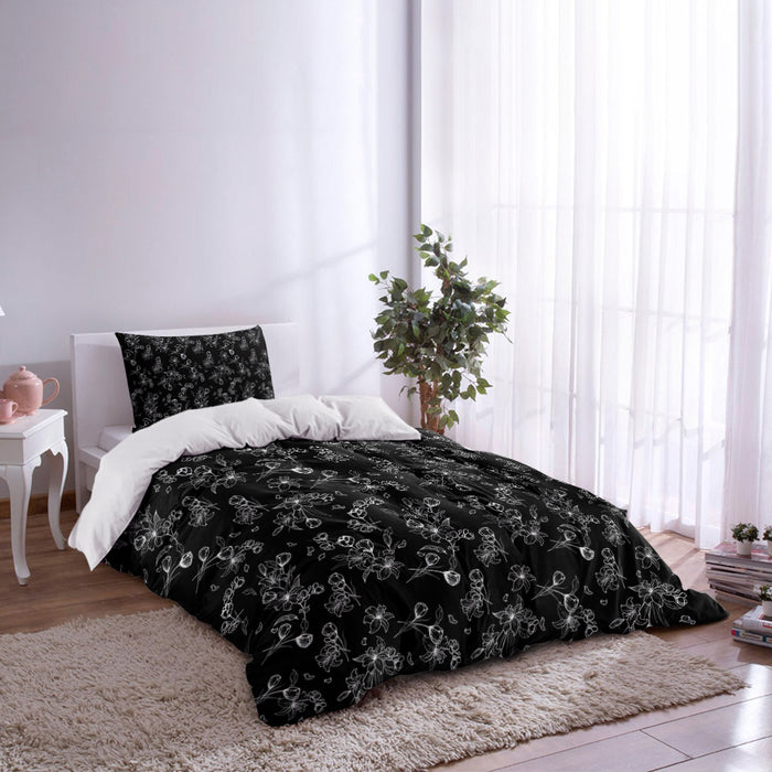 Black Tulip comforter sets pillowcase - LeobonZone