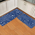 Blue meteor Circular Angle Felt Carpets Two piece set - LeobonZone