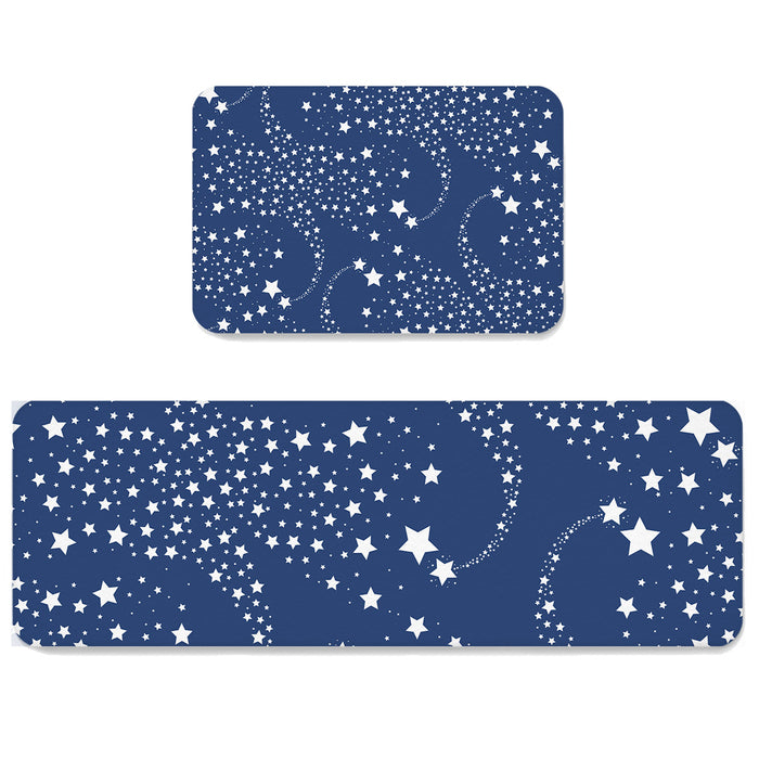 Blue meteor Circular Angle Felt Carpets Two piece set - LeobonZone