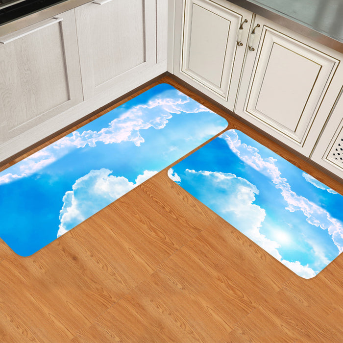 Blue Sky Circular Angle Felt Carpets Two piece set - LeobonZone