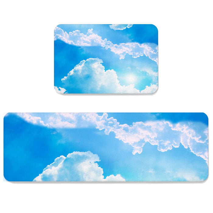 Blue Sky Circular Angle Felt Carpets Two piece set - LeobonZone