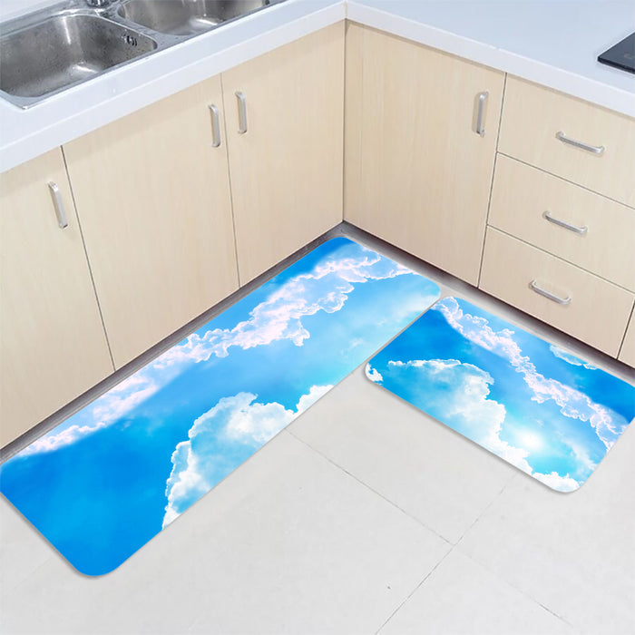 Blue Sky Circular Angle Felt Carpets Two piece set - LeobonZone