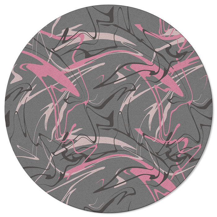 Dazzling Lines Circular Felt Rugs - LeobonZone