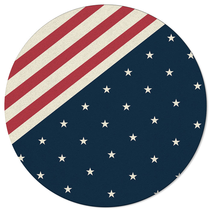 Flag of the United States Circular Felt Rugs - LeobonZone
