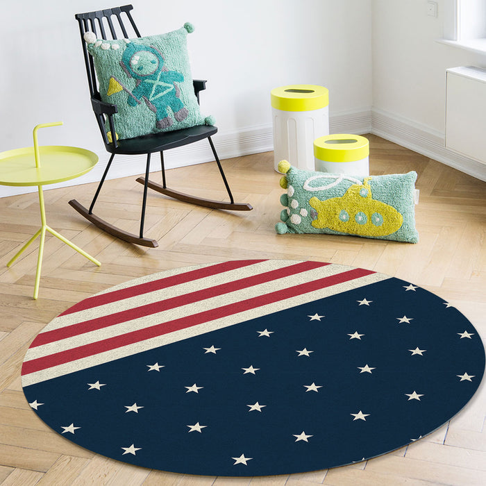 Flag of the United States Circular Felt Rugs - LeobonZone