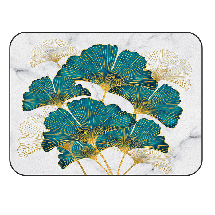 Ginkgo leaf marble texture Sponge Rillet Rubber Rugs - LeobonZone