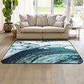 Green Marble fluid gradient texture Sponge Rillet Rubber Rugs - LeobonZone