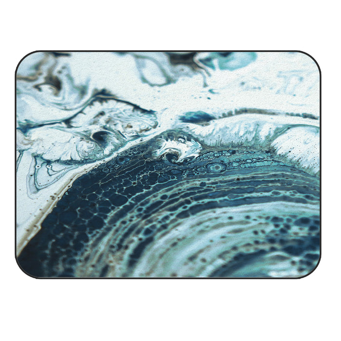 Green Marble fluid gradient texture Sponge Rillet Rubber Rugs - LeobonZone