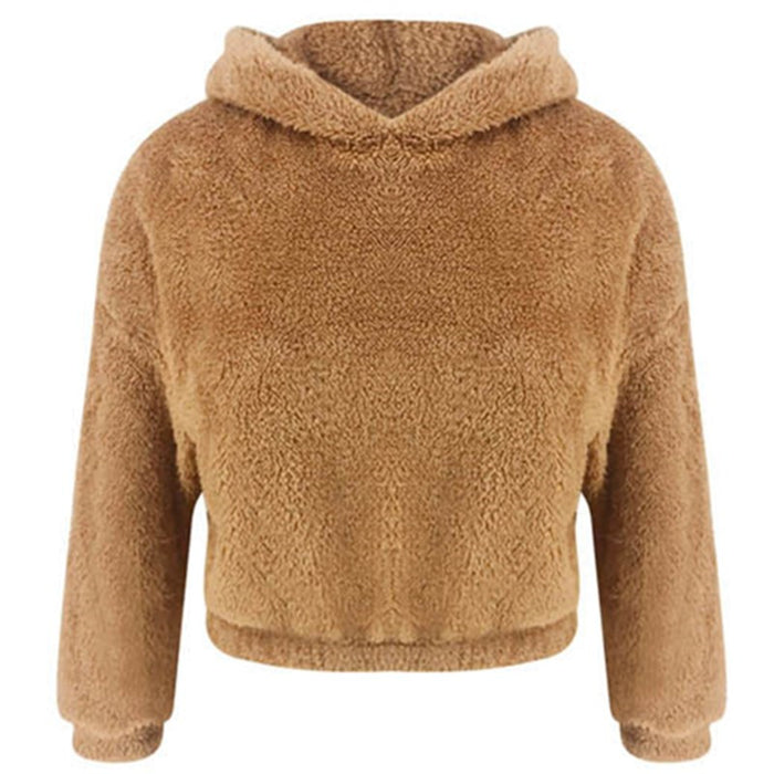 Hoodie women Leisure hoodie Short wool Pullovers tops - LeobonZone