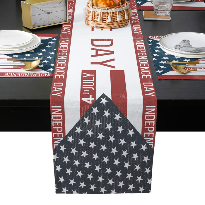 Independence Day Date Table Flag And Table Mat Suit - LeobonZone