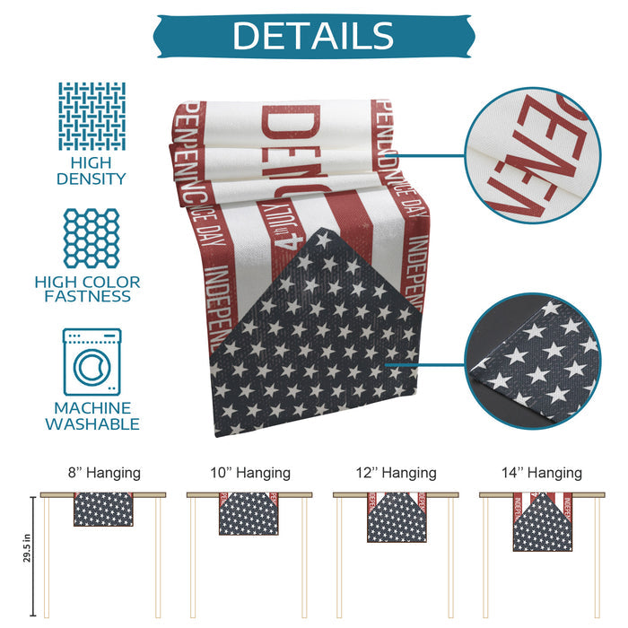 Independence Day Date Table Runner Place Mats - LeobonZone
