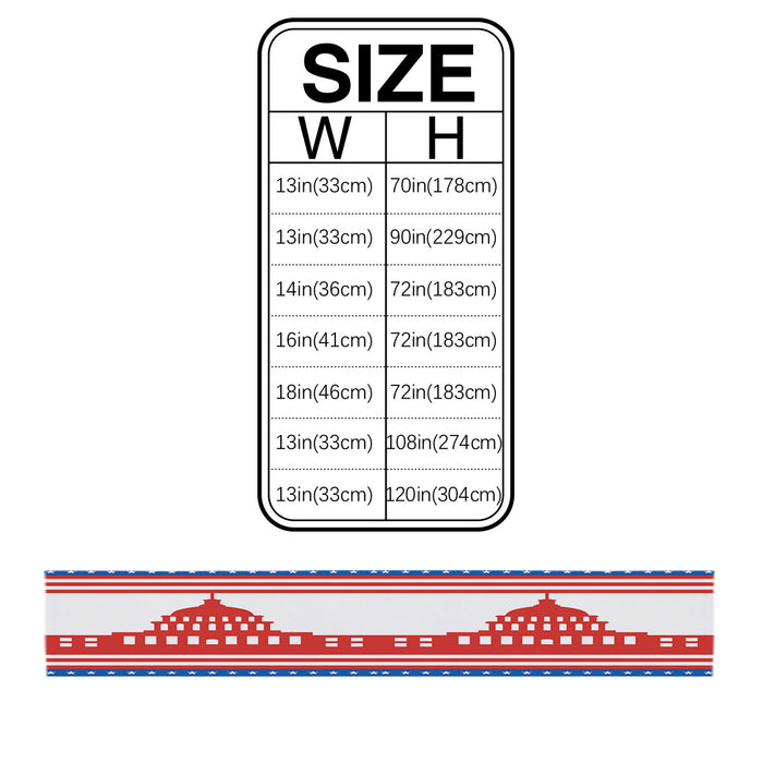 Independence day red building stars Table Runner Place Mats - LeobonZone