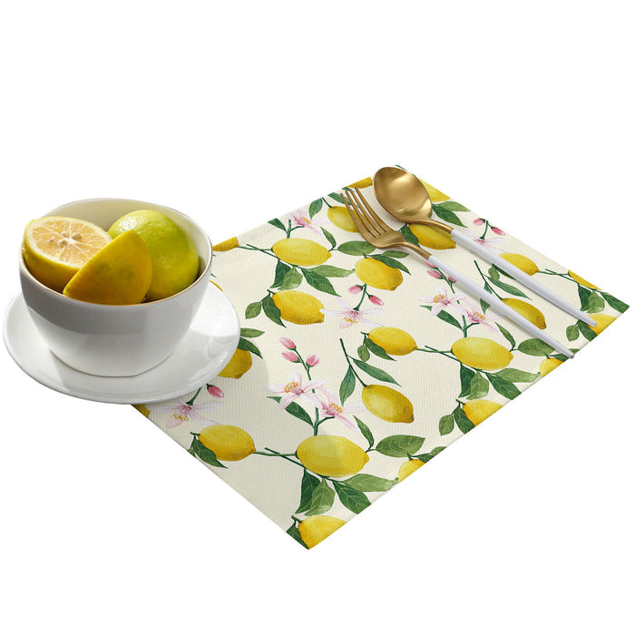 Lemon fruit summer Personalized Table Placemats - LeobonZone