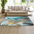 Marble texture Golden line Sponge Rillet Rubber Rugs - LeobonZone
