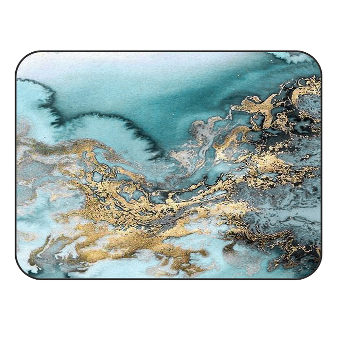 Marble texture Golden line Sponge Rillet Rubber Rugs - LeobonZone