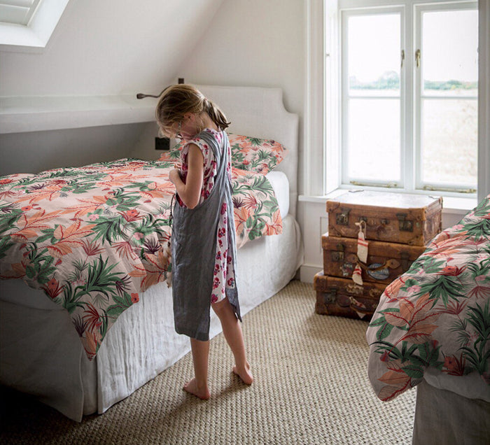 Pink Flowers comforter sets pillowcase - LeobonZone