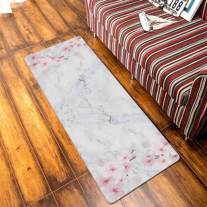 Pink Marble peach blossom Leather Doormat - LeobonZone