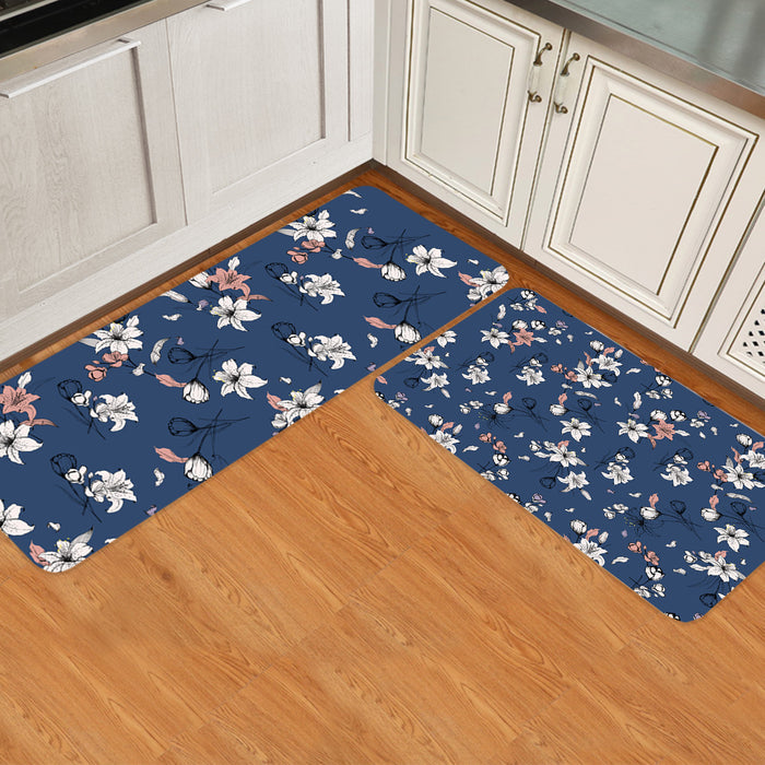 Retro Flannel Circular Angle Felt Carpets Two piece set - LeobonZone