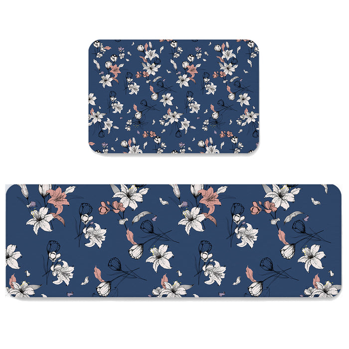 Retro Flannel Circular Angle Felt Carpets Two piece set - LeobonZone