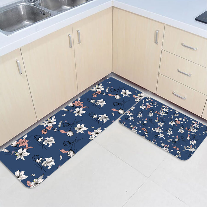 Retro Flannel Circular Angle Felt Carpets Two piece set - LeobonZone