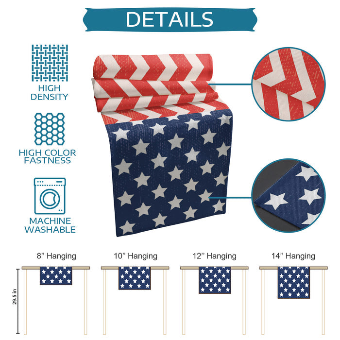 Star wave Independence Day Table Runner Place Mats - LeobonZone