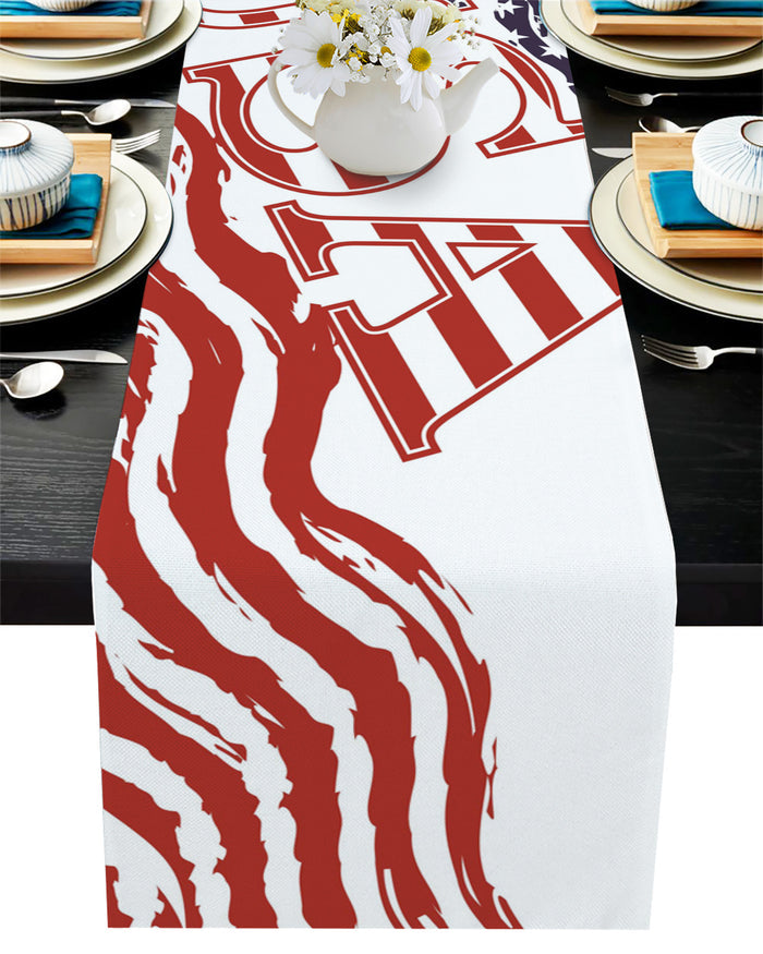 USA flag Independence Day Table Runner Place Mats - LeobonZone
