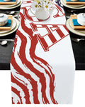 USA flag Independence Day Table Runner Place Mats - LeobonZone
