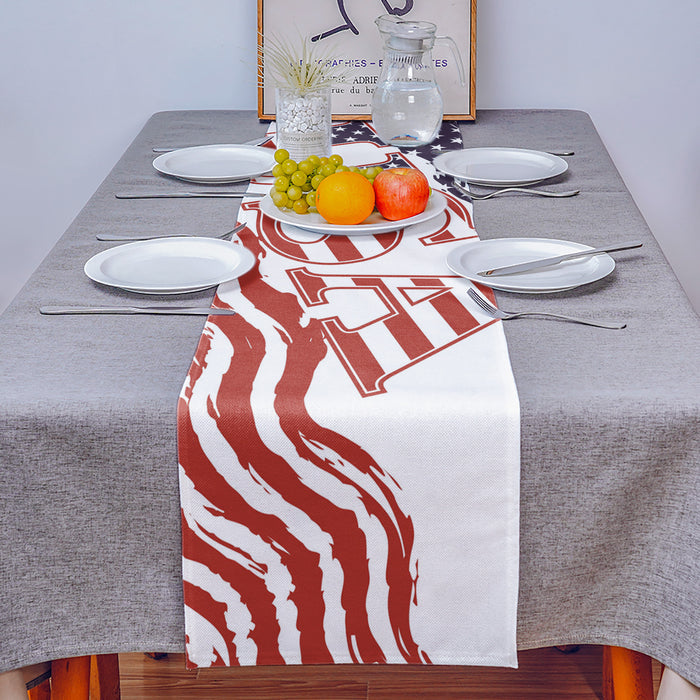 USA flag Independence Day Table Runner Place Mats - LeobonZone